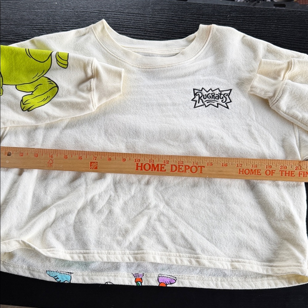 Large Rugrats women’s crop too sweater Cream Long Sleeve Shirt